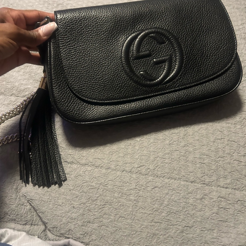 Gucci leather flap bag